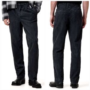 AllSaints Elm Corduroy Trouser Pants Sz 30 Straight Fit Faded Black
